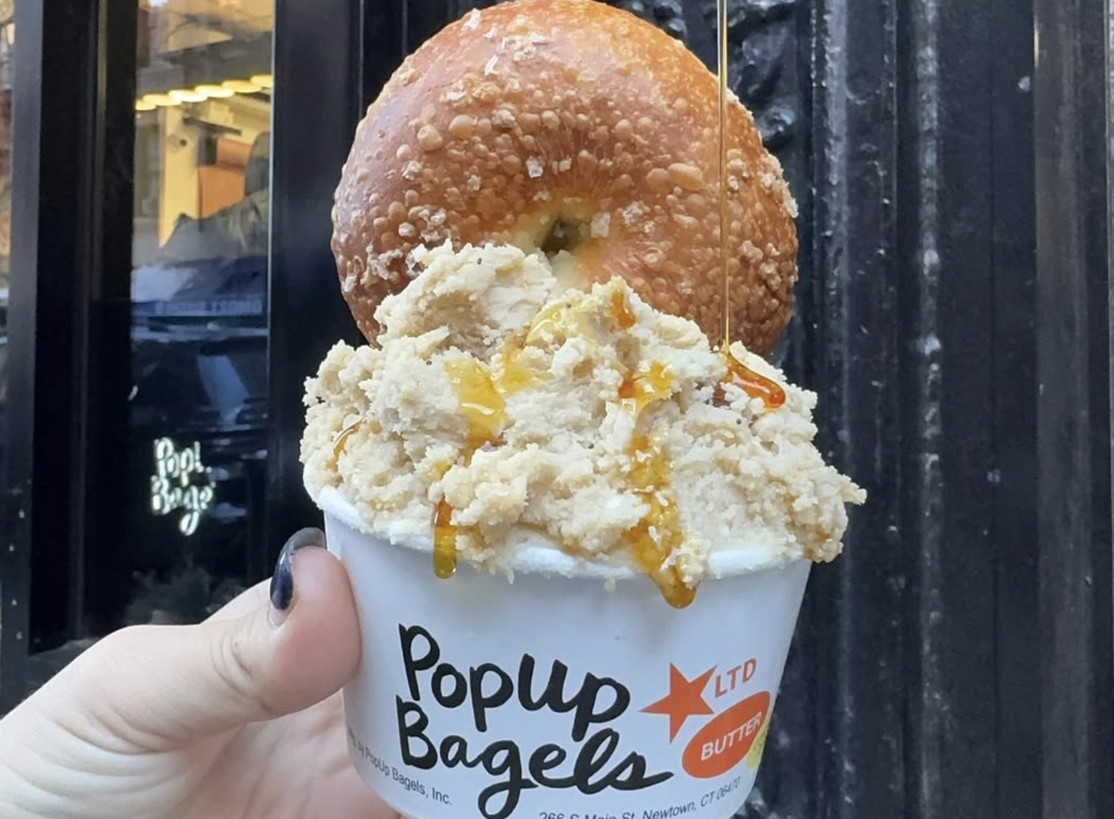 bagel in a cup