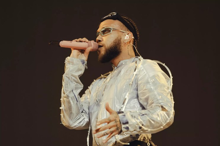 Jhayco performing live on stage