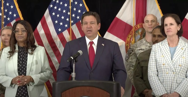 Florida Gov. Ron DeSantis holds a press conference