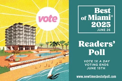 a sunny beachside illustration to tease the 2025 Best of Miami® Readers' Poll
