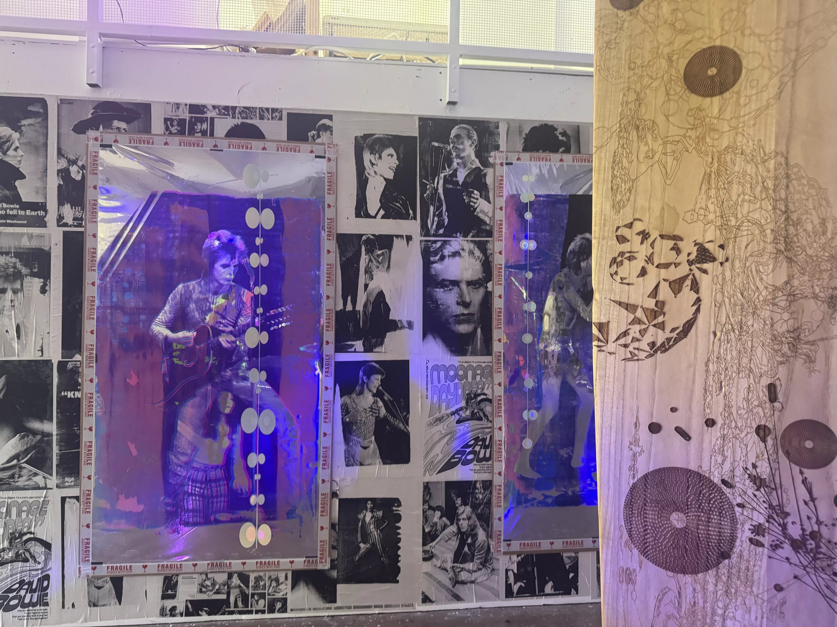 multimedia artworks with images of David Bowie