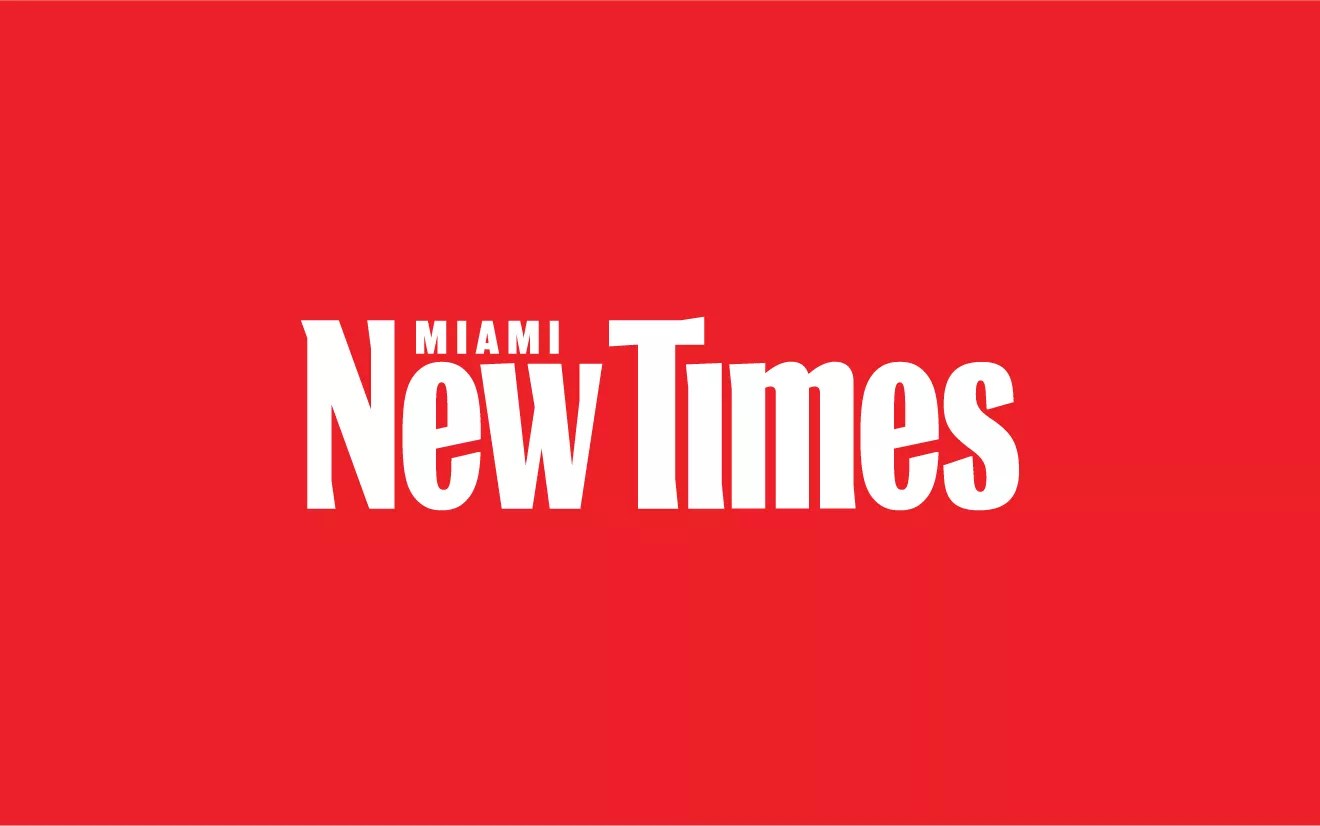 Miami New Times logo in white on red background
