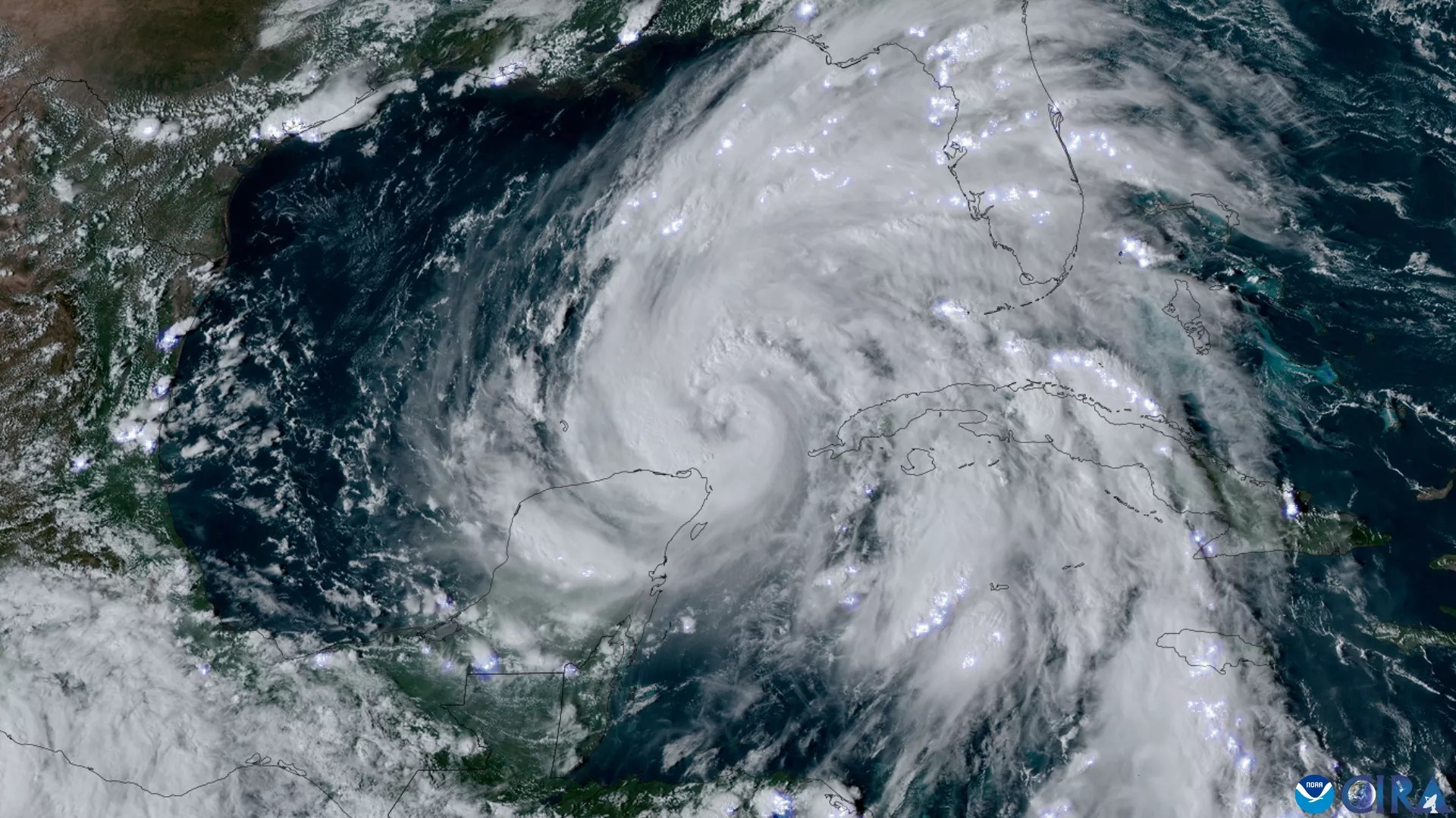Satellite imagery of Hurricane Helene making near Florida Big Bend