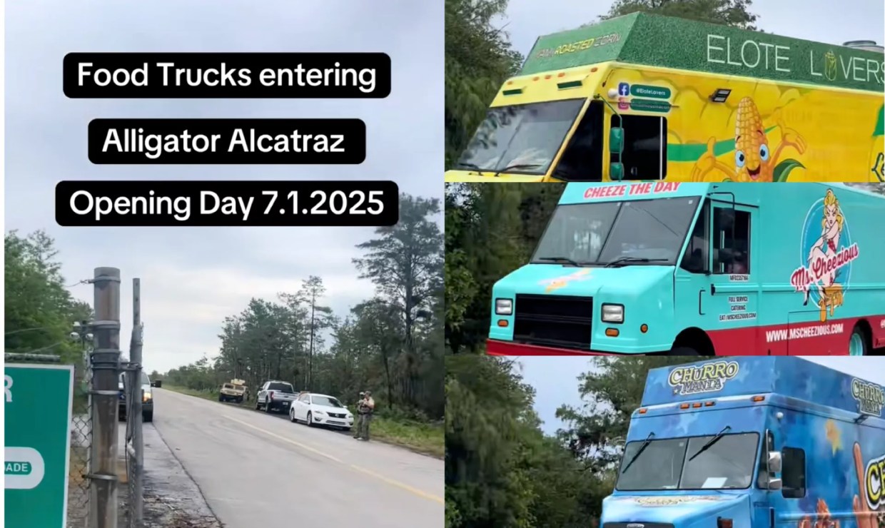 Video: Miami Food Trucks at Alligator Alcatraz Spark Controversy