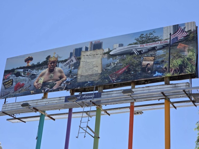 Donald Trump "Swamp King" billboard in Phoenix