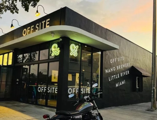 black building at dusk